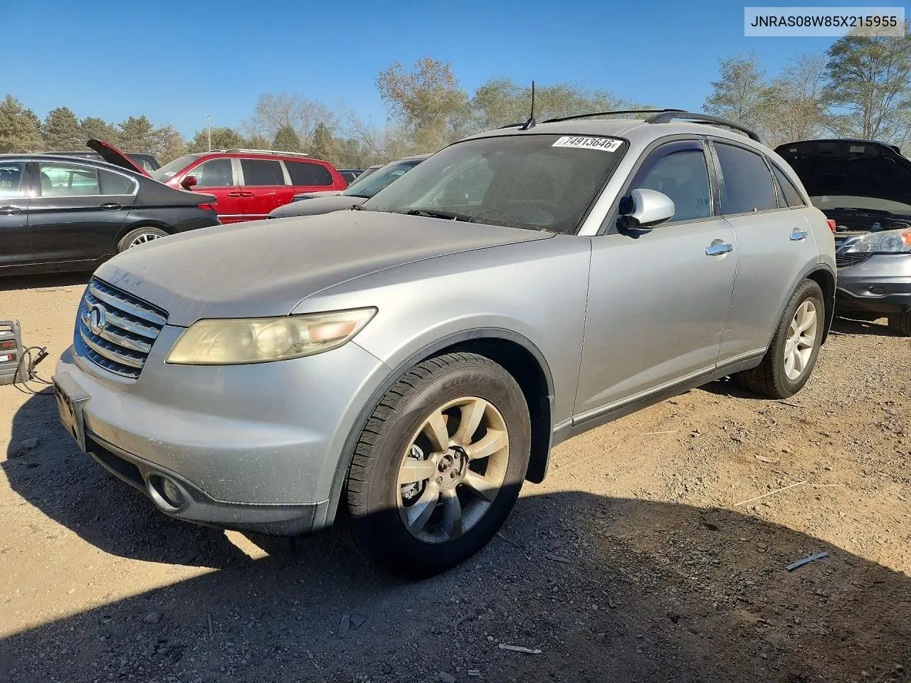 INFINITI QX70 2005, VIN JNRAS08W85X215955