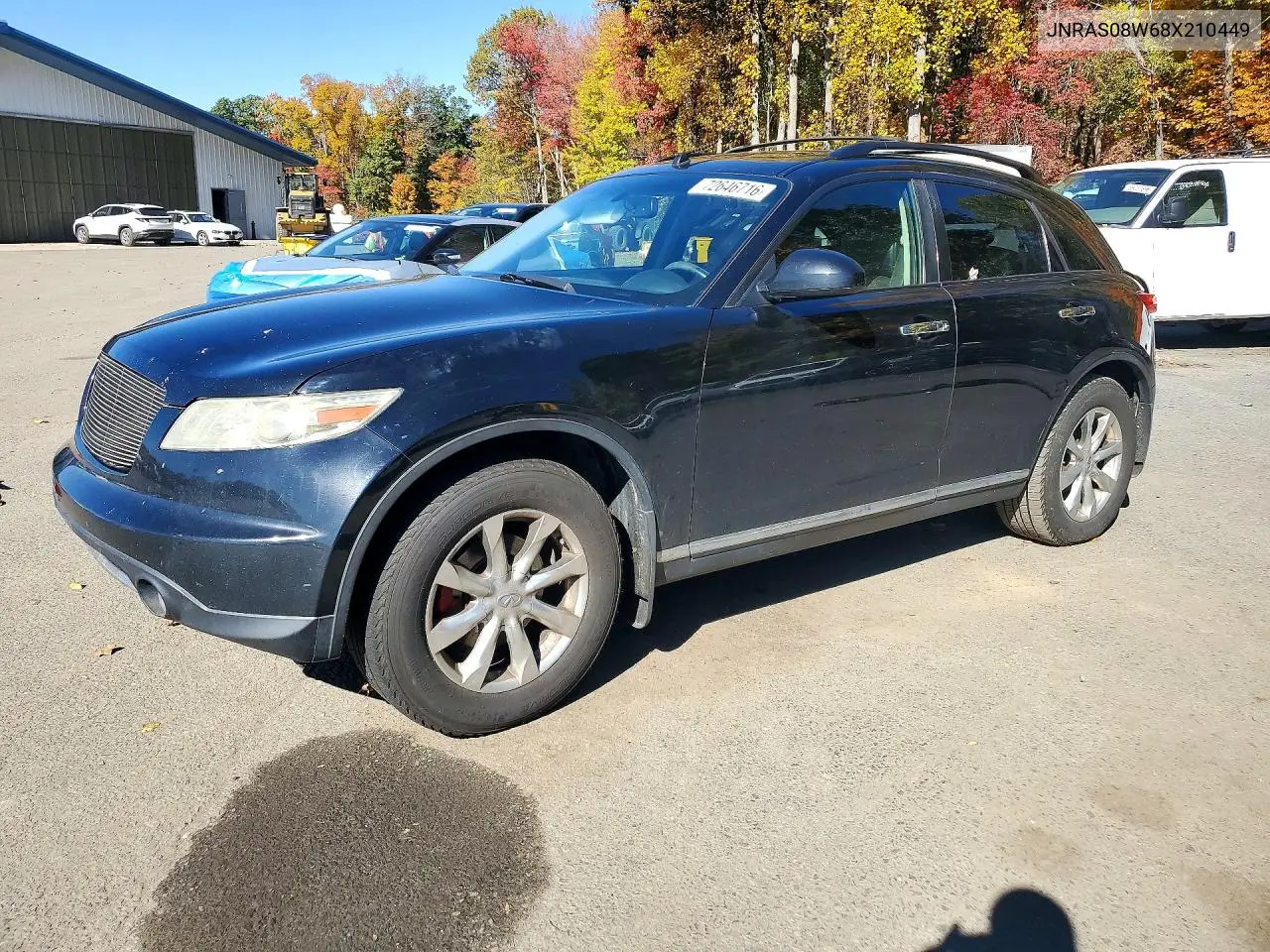 INFINITI QX70 2008, VIN JNRAS08W68X210449