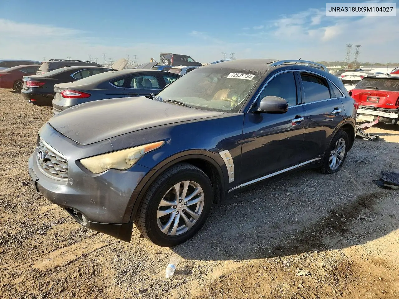 INFINITI QX70 2009, VIN JNRAS18UX9M104027