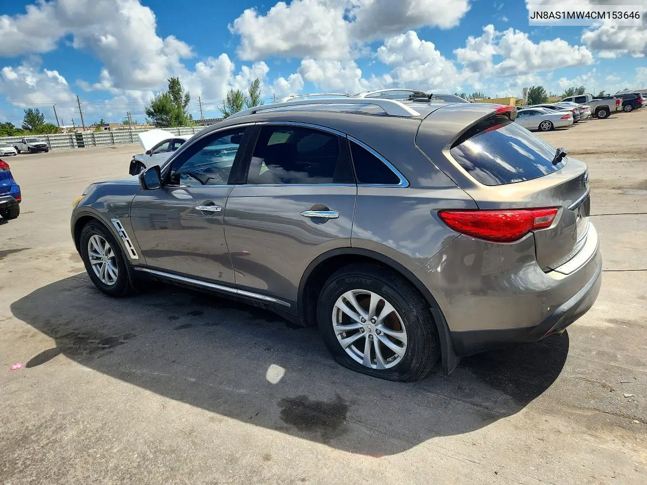 2012 INFINITI QX70 VIN JN8AS1MW4CM153646 — фото 2