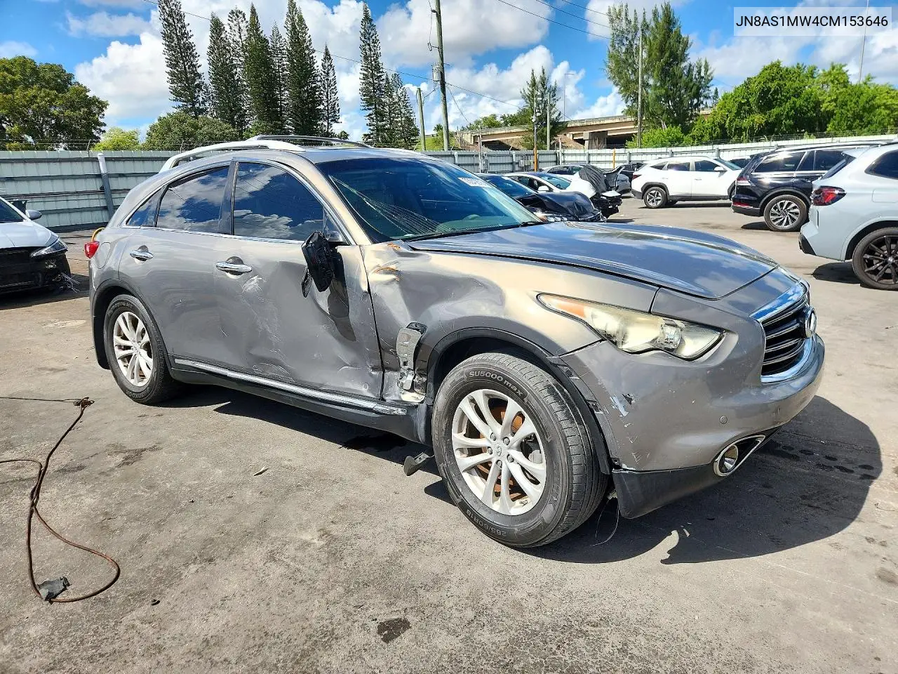 2012 INFINITI QX70 VIN JN8AS1MW4CM153646 — фото 4
