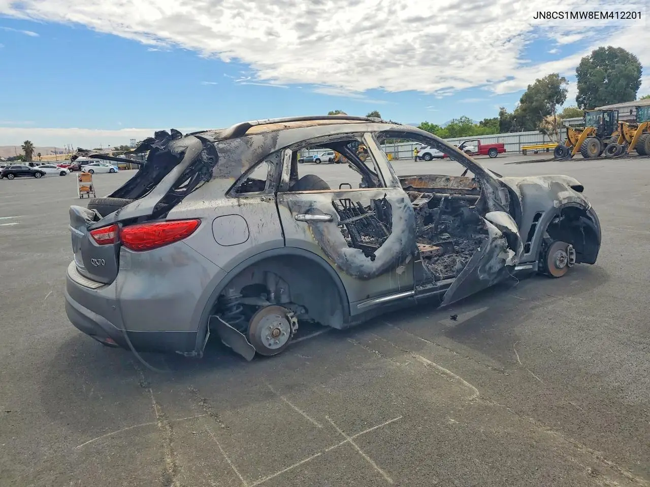 2014 INFINITI QX70 VIN JN8CS1MW8EM412201 — фото 3