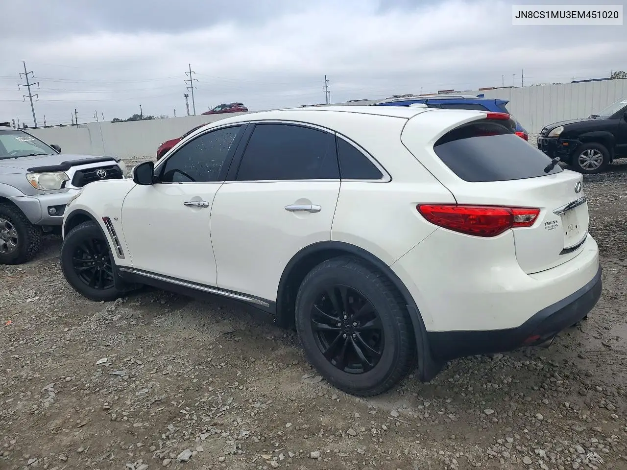 2014 INFINITI QX70 VIN JN8CS1MU3EM451020 — фото 2