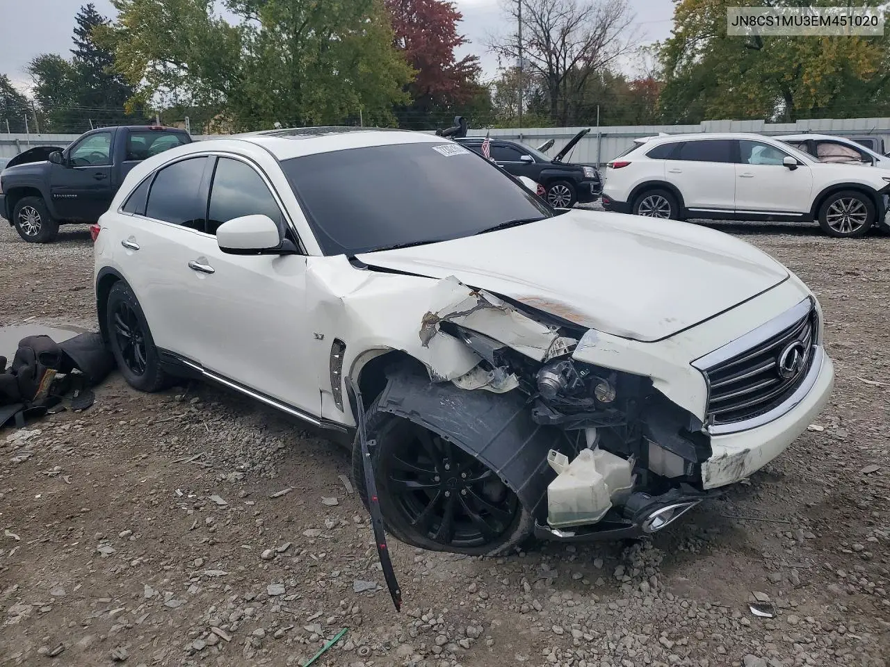 2014 INFINITI QX70 VIN JN8CS1MU3EM451020 — фото 4