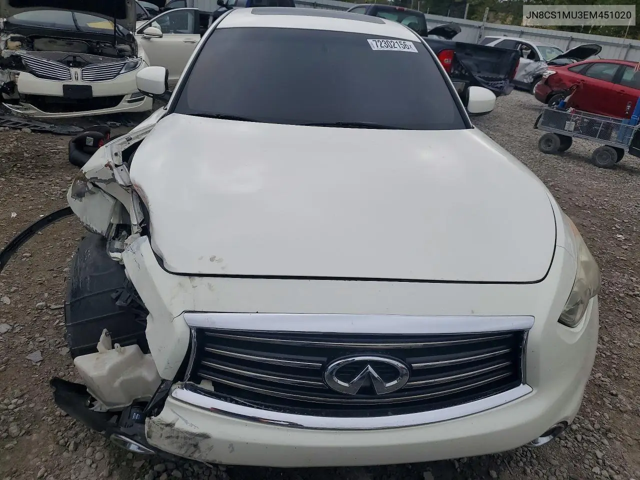 2014 INFINITI QX70 VIN JN8CS1MU3EM451020 — фото 5