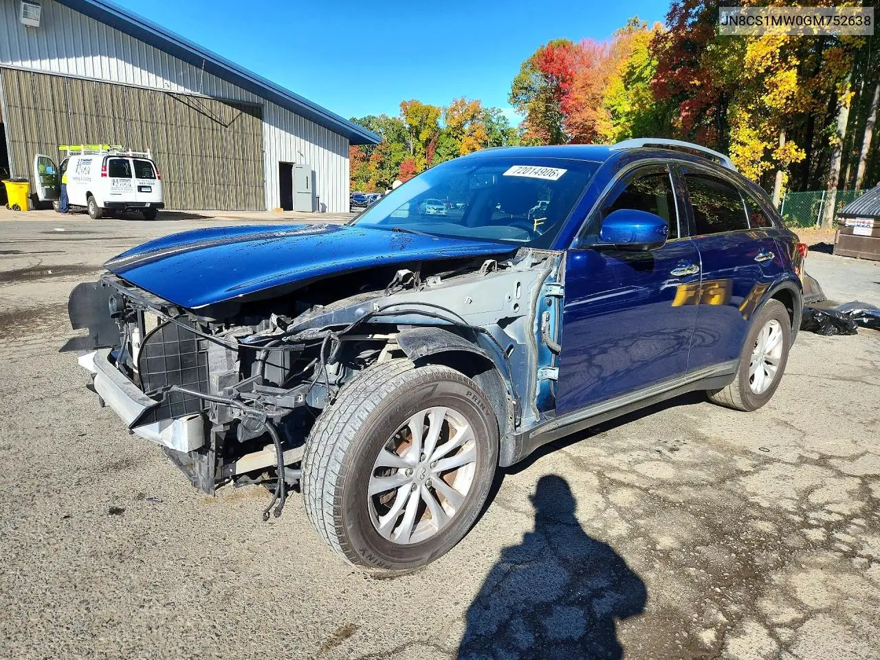 INFINITI QX70 2016, VIN JN8CS1MW0GM752638