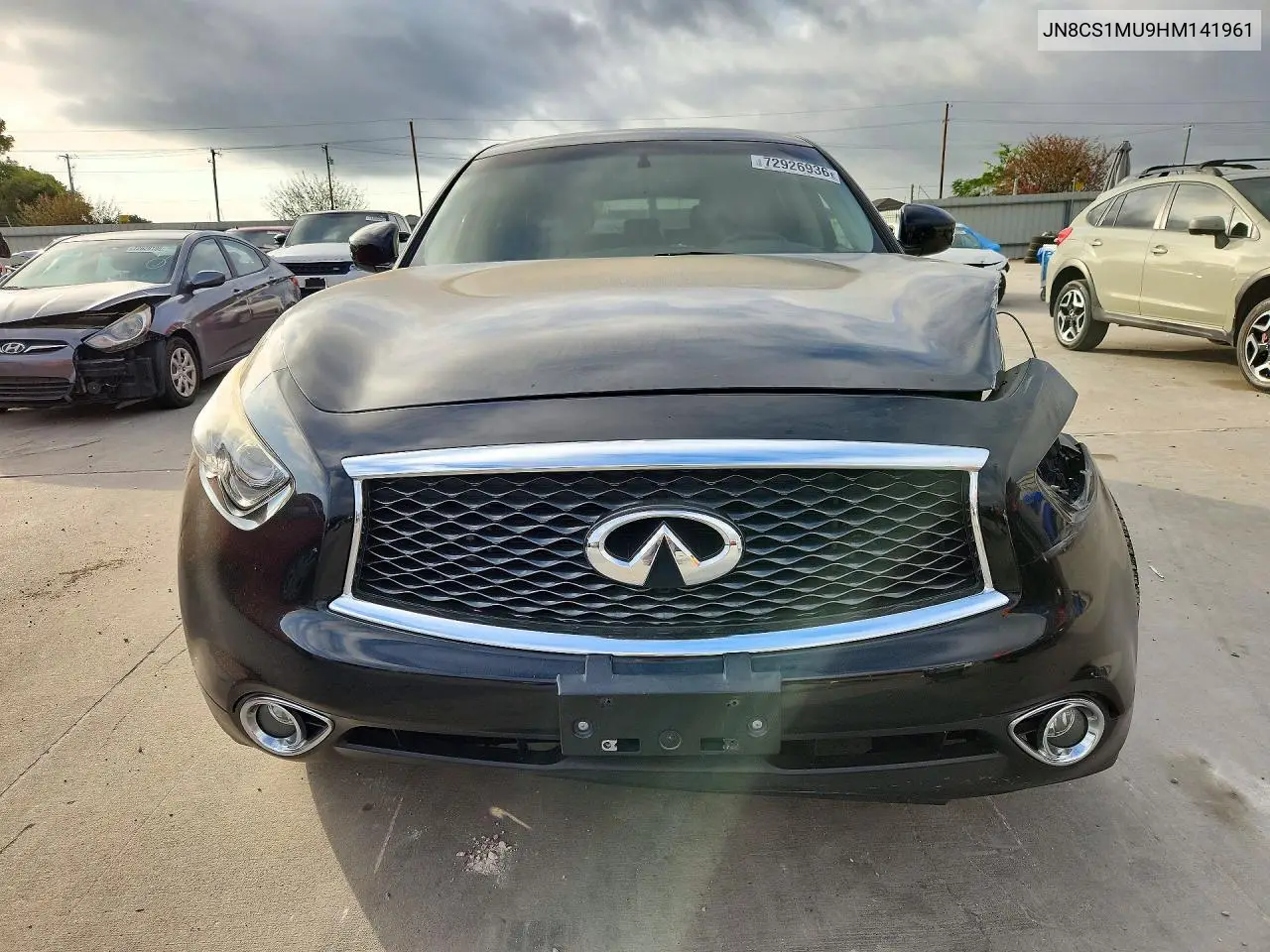 2017 INFINITI QX70 VIN JN8CS1MU9HM141961 — фото 5