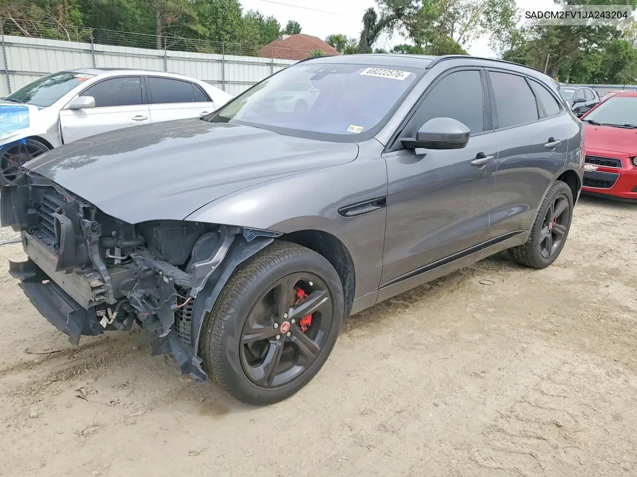 JAGUAR F-PACE 2018, VIN SADCM2FV1JA243204