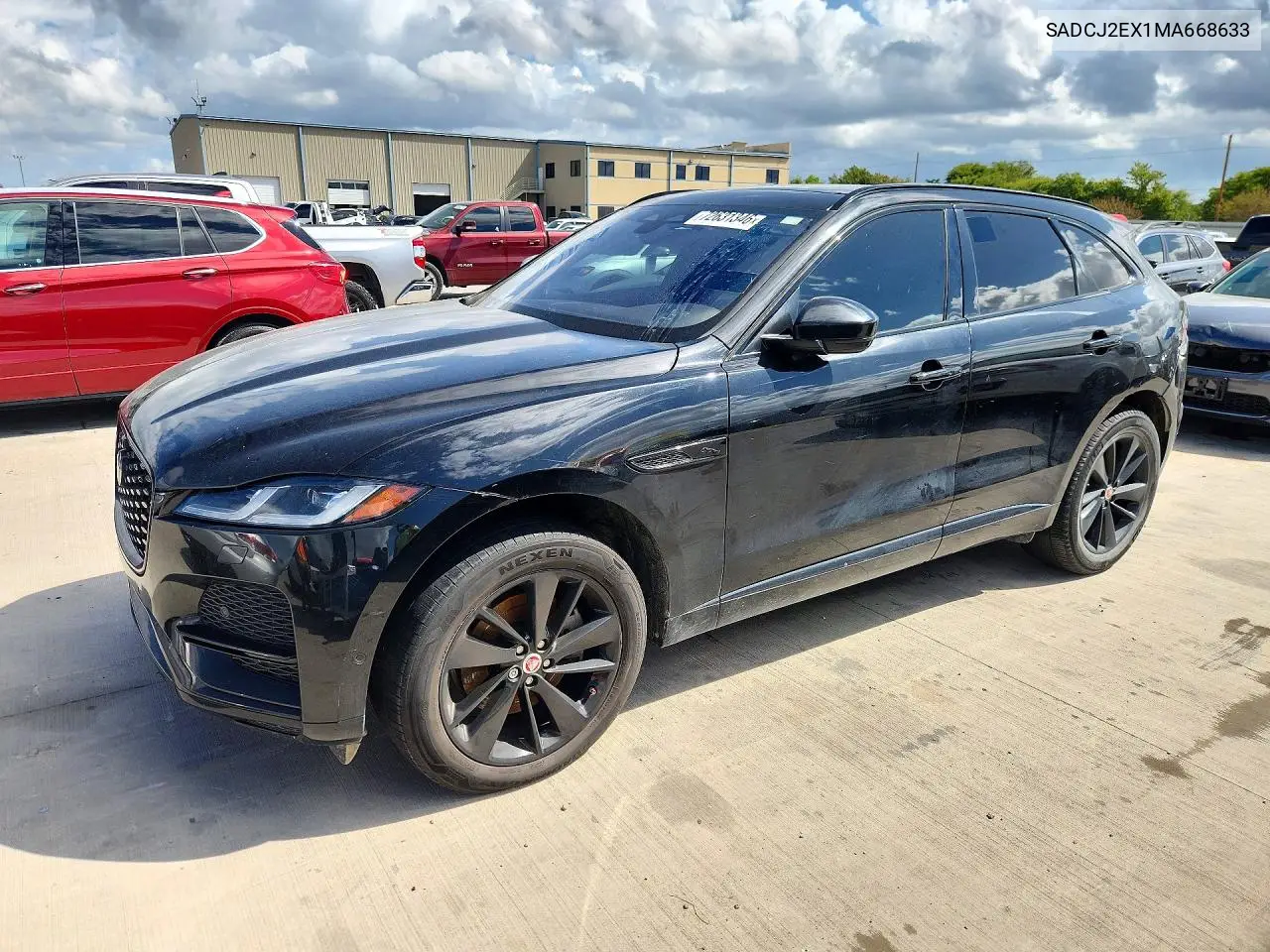 JAGUAR F-PACE 2021, VIN SADCJ2EX1MA668633