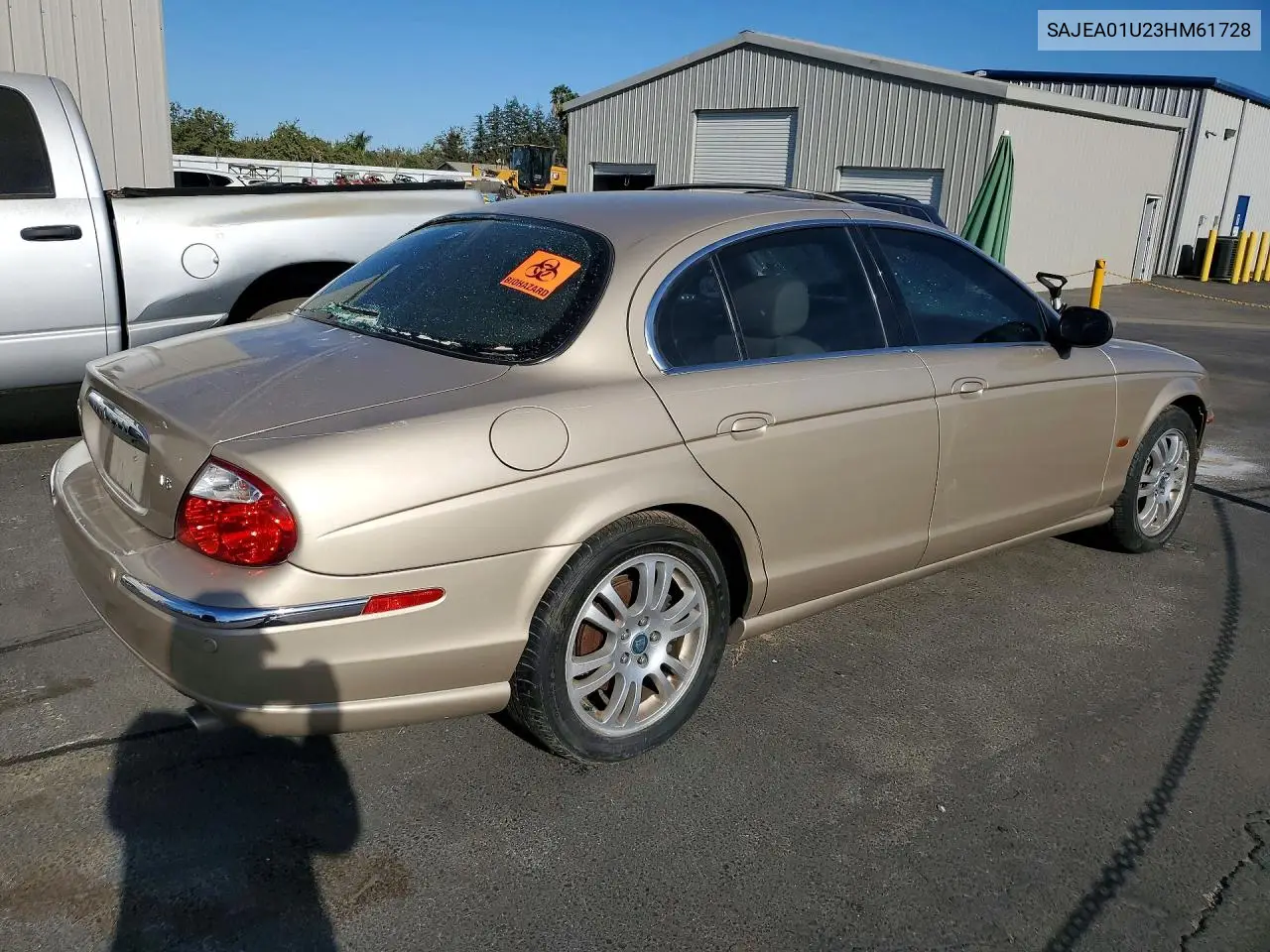 2003 JAGUAR S-TYPE VIN SAJEA01U23HM61728 — фото 3