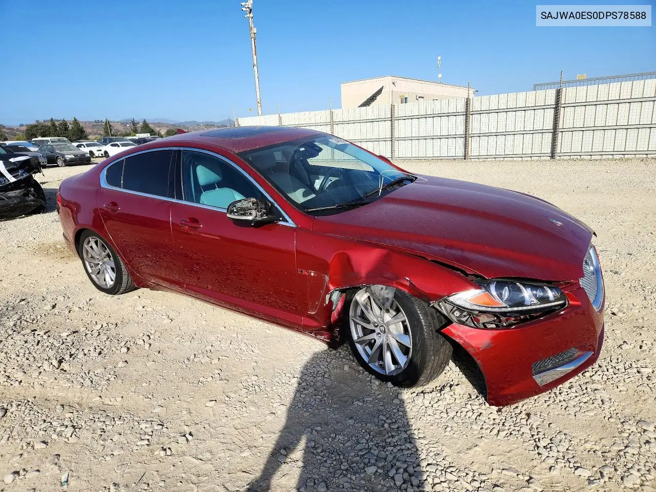 2013 JAGUAR XF VIN SAJWA0ES0DPS78588 — фото 4