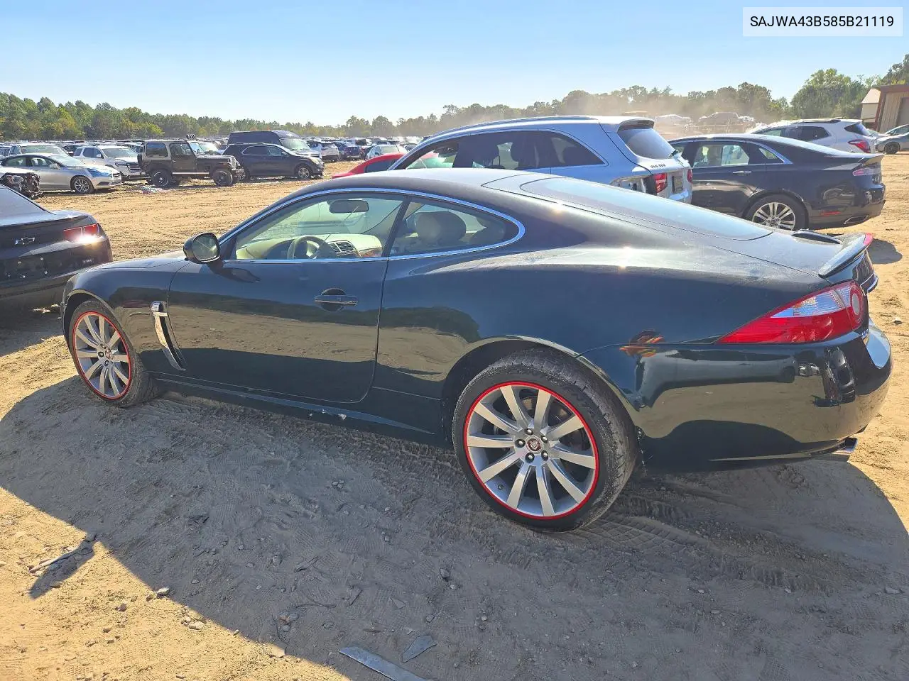2008 JAGUAR XK VIN SAJWA43B585B21119 — фото 2