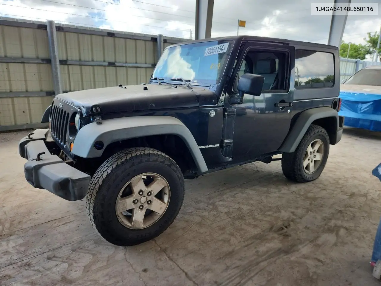 JEEP WRANGLER 2008, VIN 1J4GA64148L650116