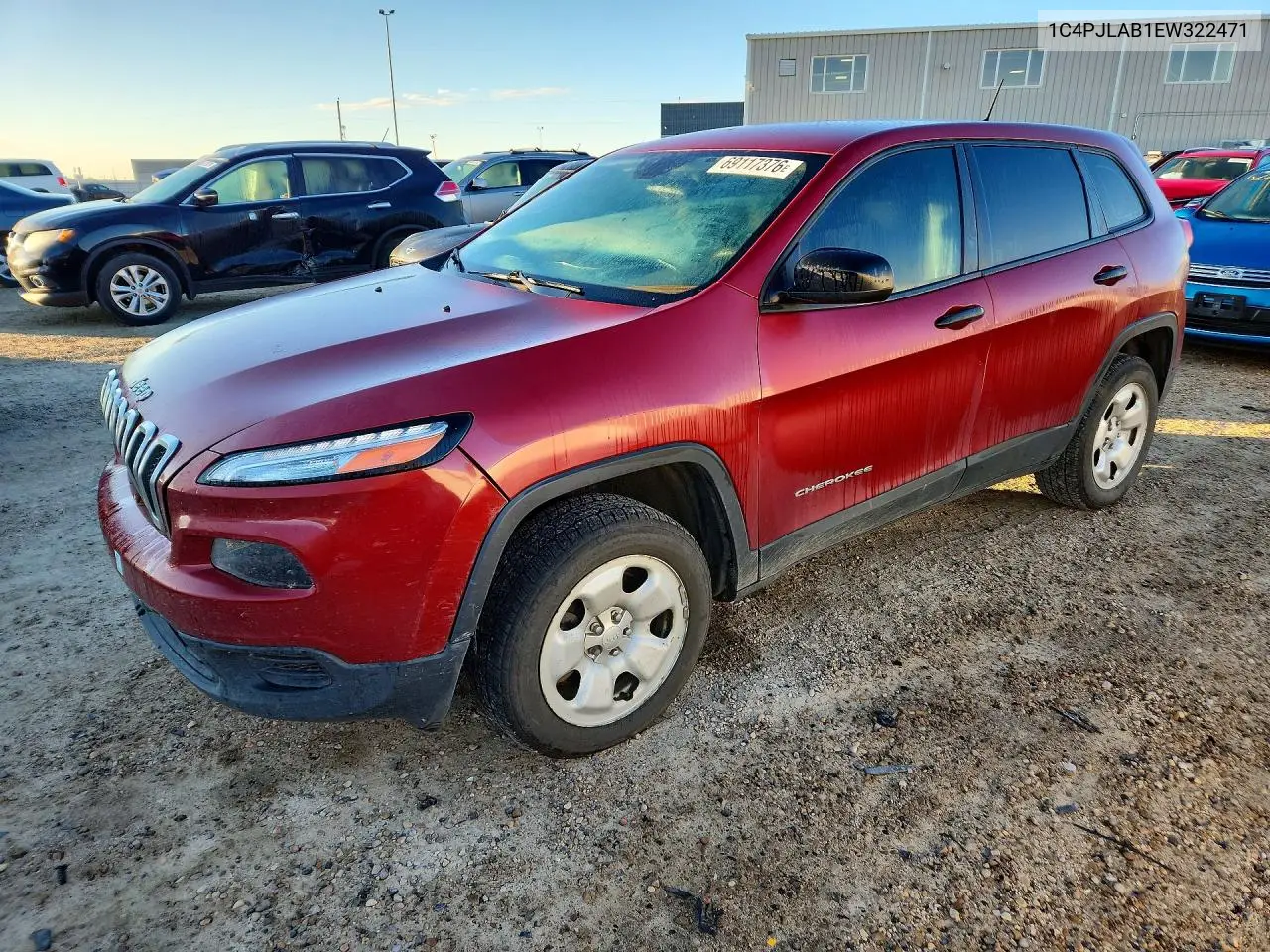 JEEP CHEROKEE 2014, VIN 1C4PJLAB1EW322471