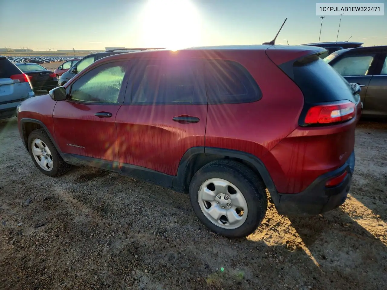 2014 JEEP CHEROKEE VIN 1C4PJLAB1EW322471 — фото 2