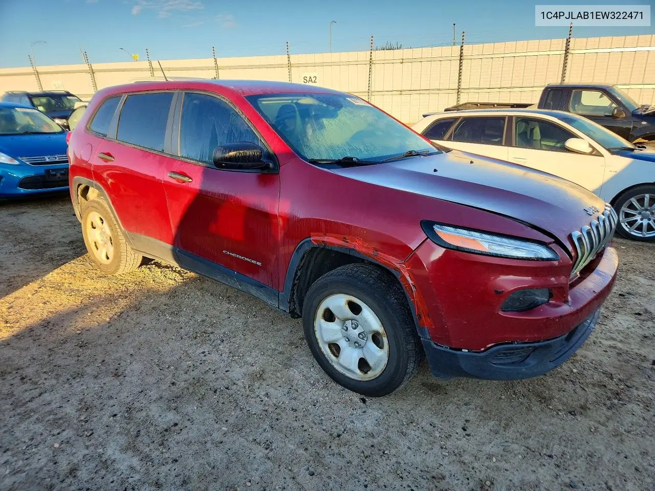 2014 JEEP CHEROKEE VIN 1C4PJLAB1EW322471 — фото 4
