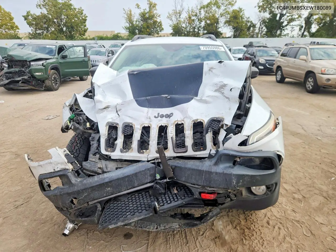 2014 JEEP CHEROKEE VIN 1C4PJMBSXEW180089 — фото 5