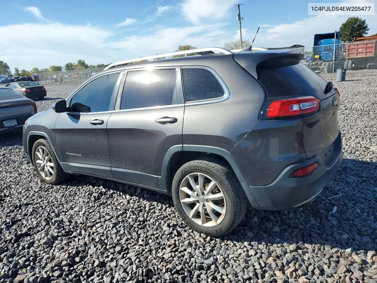 2014 JEEP CHEROKEE VIN 1C4PJLDS4EW205477 — фото 2