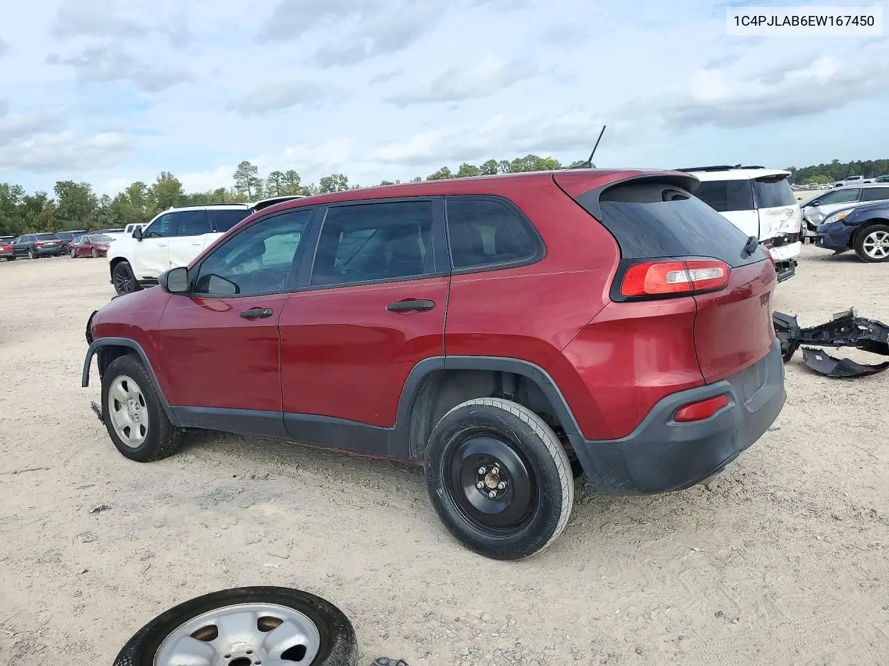 2014 JEEP CHEROKEE VIN 1C4PJLAB6EW167450 — фото 2