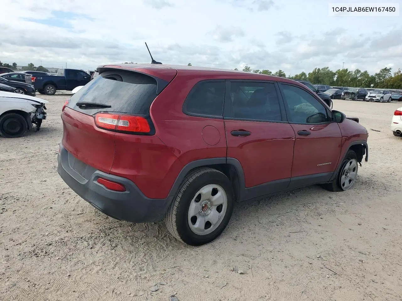 2014 JEEP CHEROKEE VIN 1C4PJLAB6EW167450 — фото 3