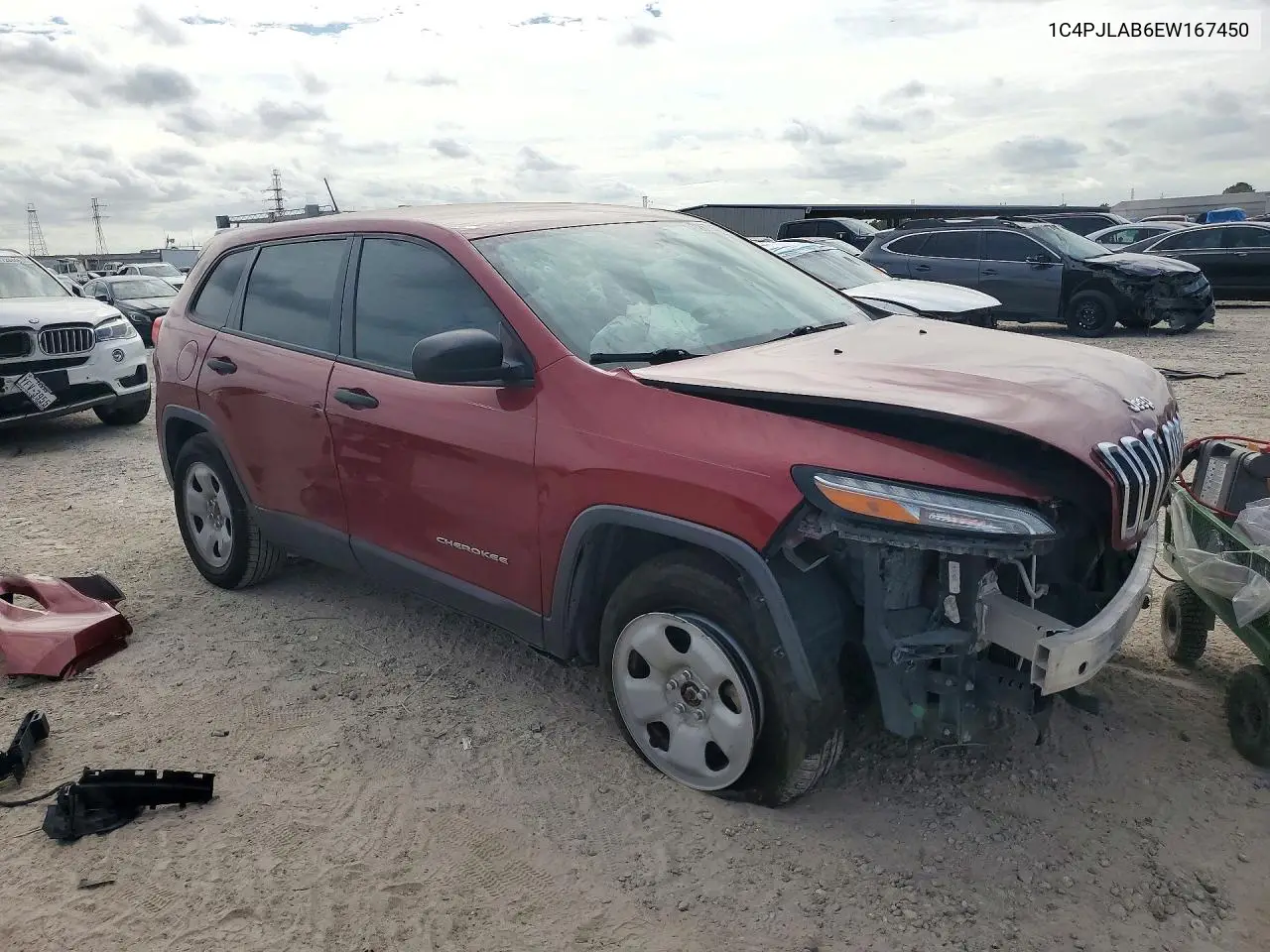 2014 JEEP CHEROKEE VIN 1C4PJLAB6EW167450 — фото 4