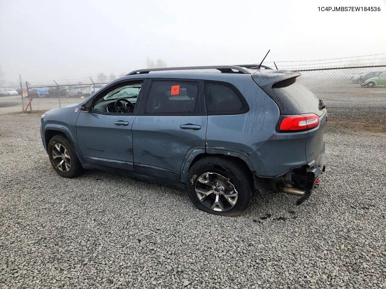 2014 JEEP CHEROKEE VIN 1C4PJMBS7EW184536 — фото 2