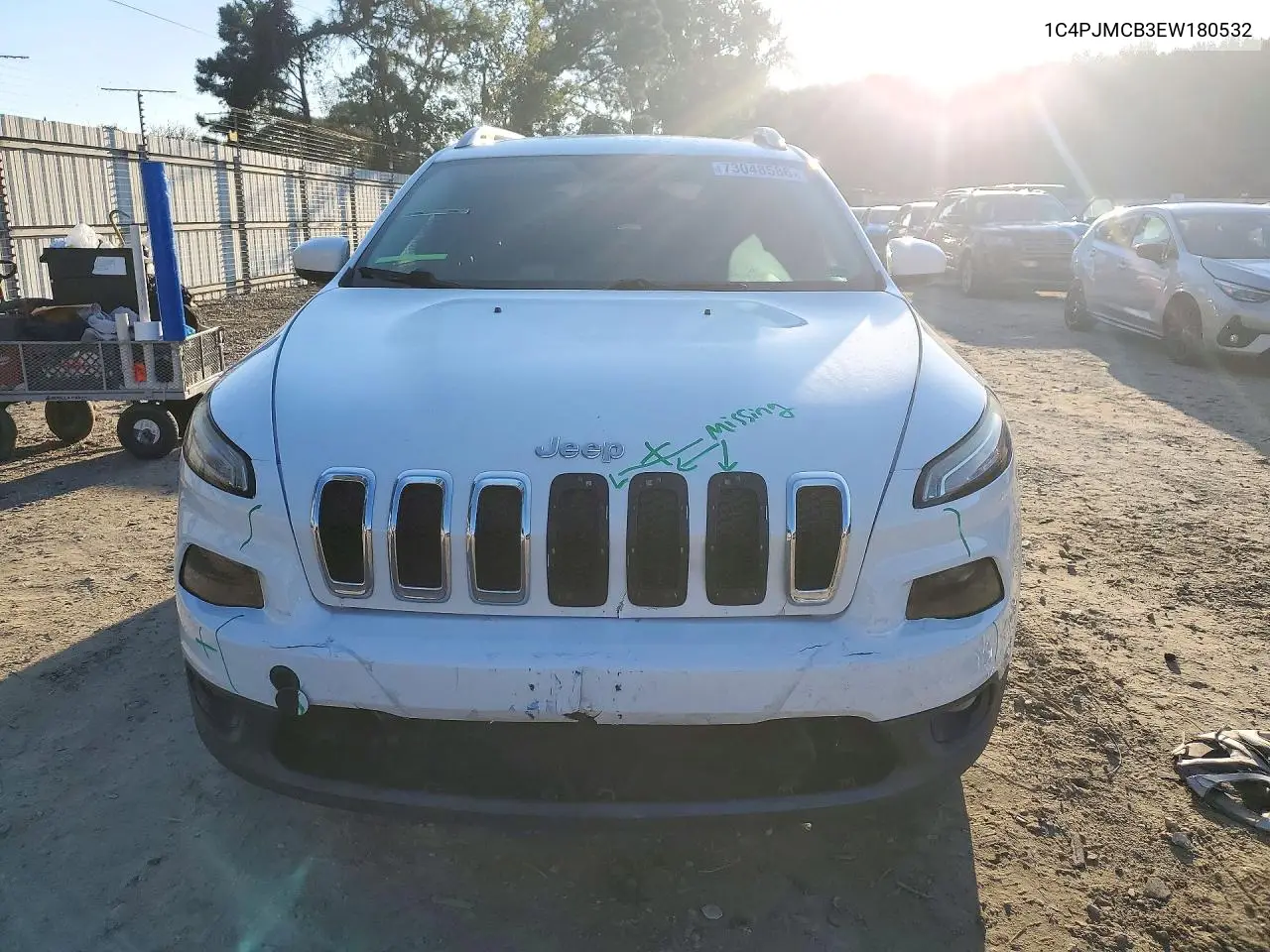 2014 JEEP CHEROKEE VIN 1C4PJMCB3EW180532 — фото 5