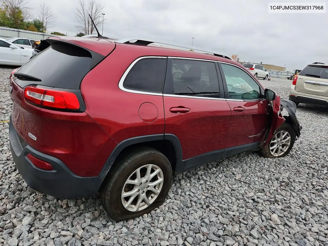 2014 JEEP CHEROKEE VIN 1C4PJMCS3EW317968 — фото 3