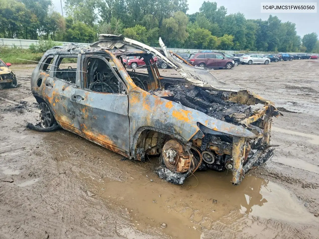 2015 JEEP CHEROKEE VIN 1C4PJMCS1FW650560 — фото 4