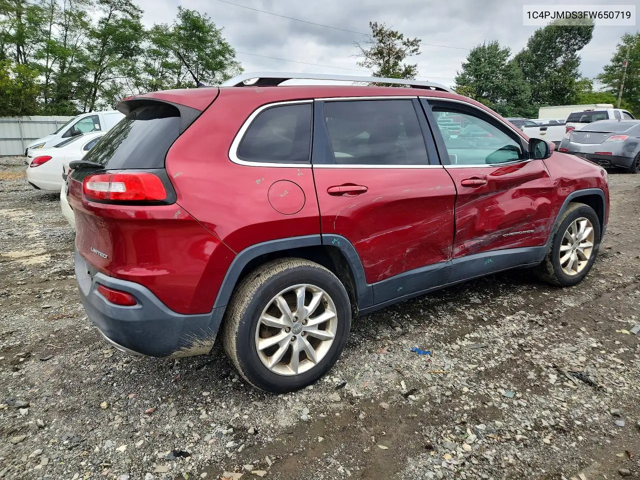 2015 JEEP CHEROKEE VIN 1C4PJMDS3FW650719 — фото 3