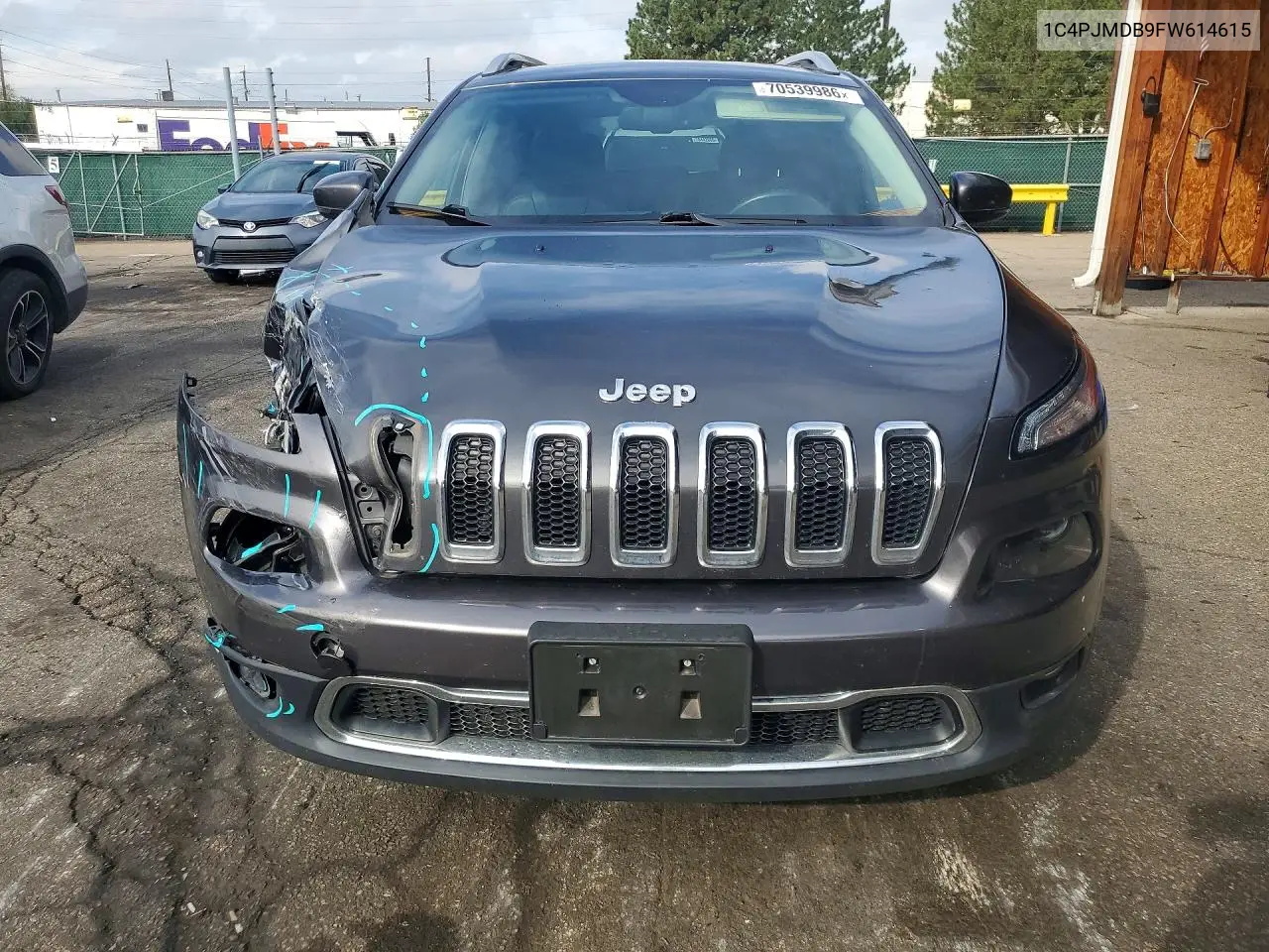 2015 JEEP CHEROKEE VIN 1C4PJMDB9FW614615 — фото 5