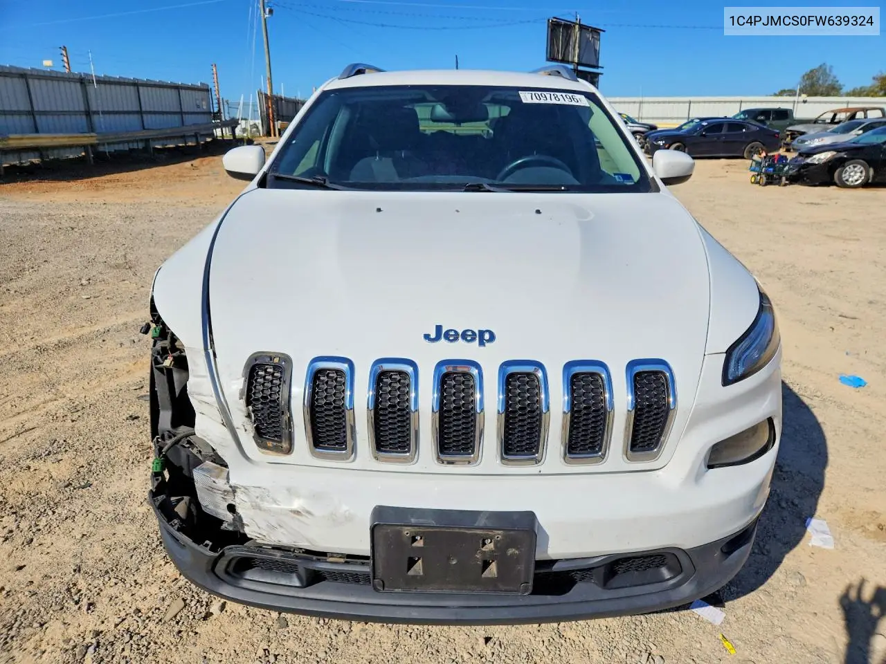 2015 JEEP CHEROKEE VIN 1C4PJMCS0FW639324 — фото 5