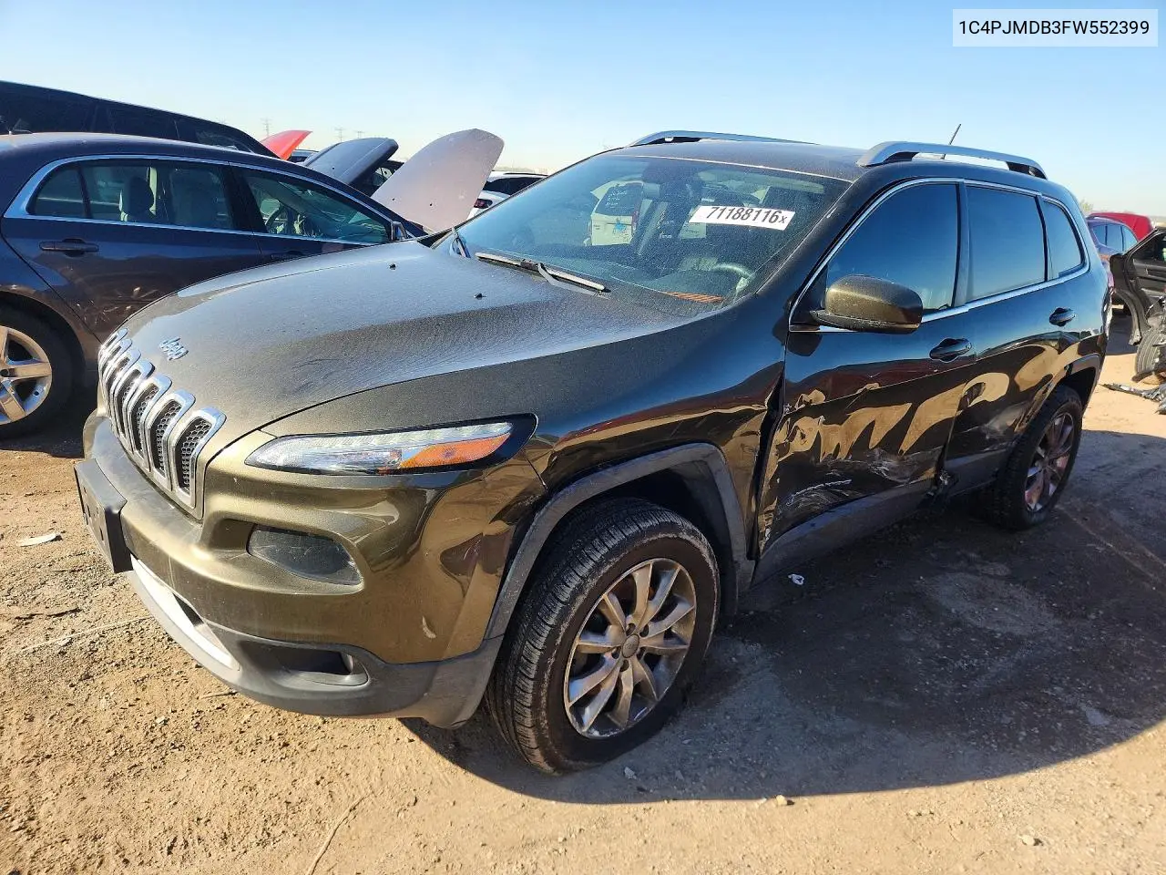 JEEP CHEROKEE 2015, VIN 1C4PJMDB3FW552399