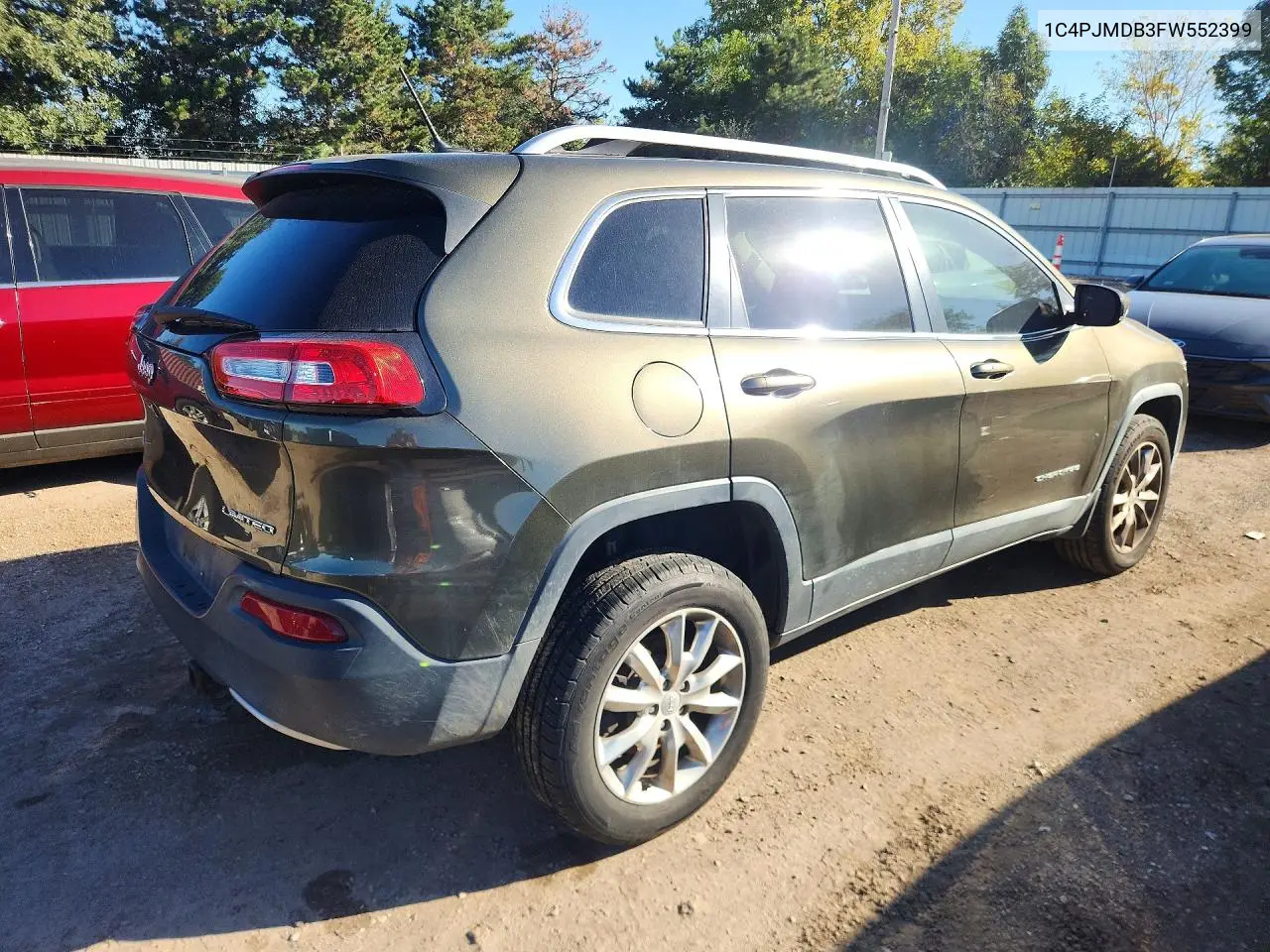 2015 JEEP CHEROKEE VIN 1C4PJMDB3FW552399 — фото 3