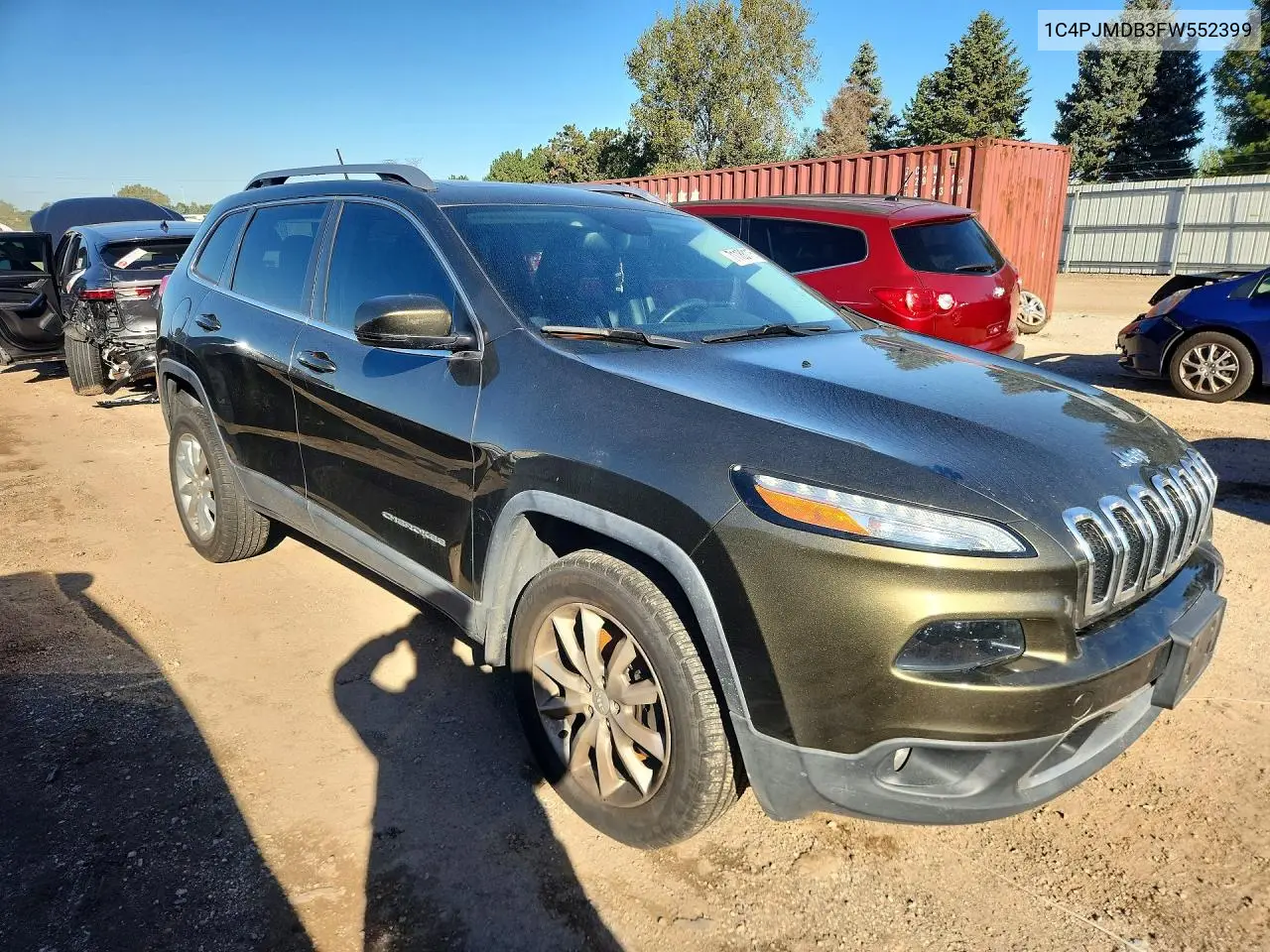 2015 JEEP CHEROKEE VIN 1C4PJMDB3FW552399 — фото 4