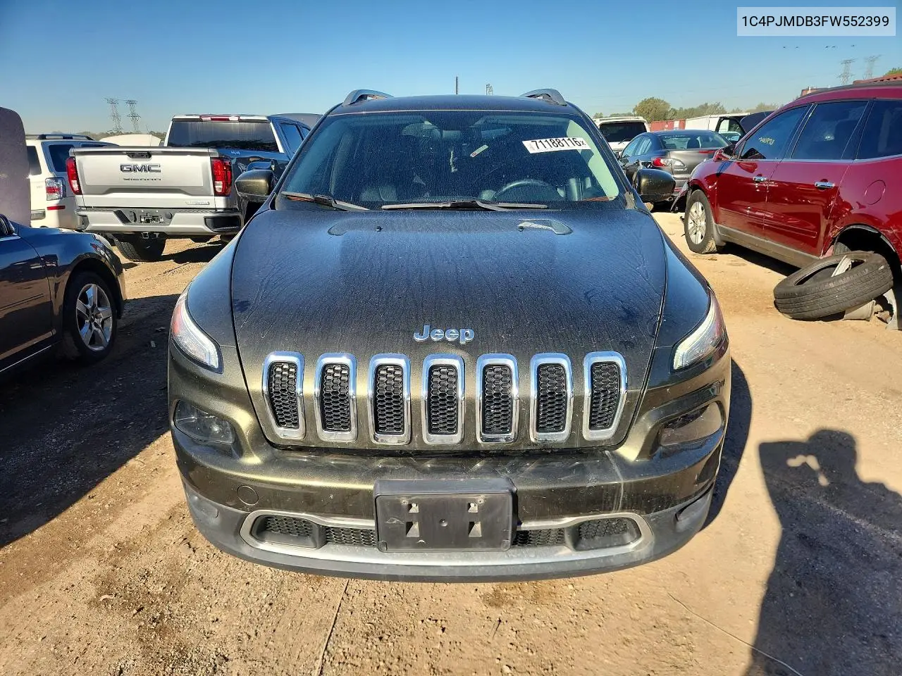 2015 JEEP CHEROKEE VIN 1C4PJMDB3FW552399 — фото 5