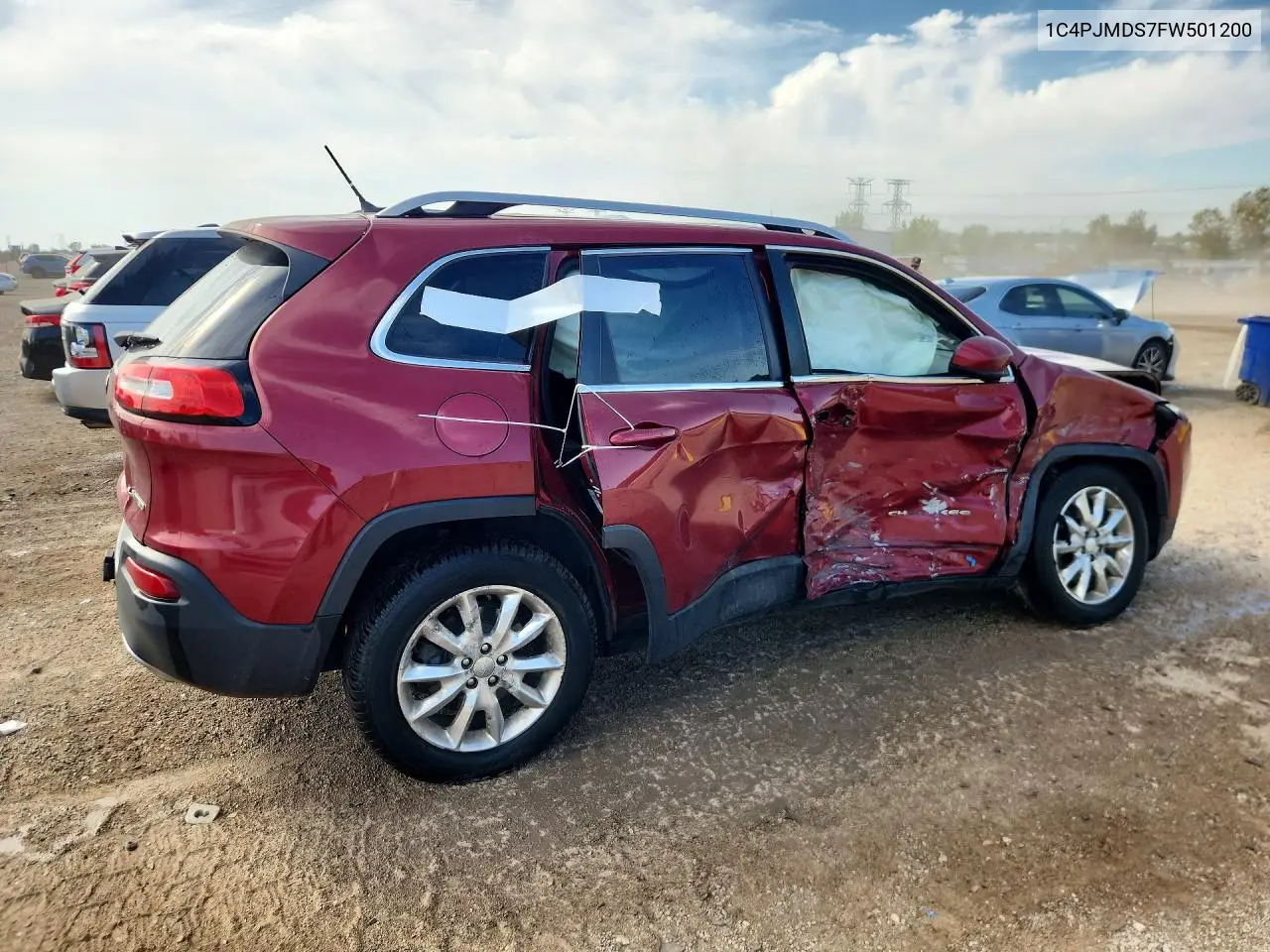 2015 JEEP CHEROKEE VIN 1C4PJMDS7FW501200 — фото 3