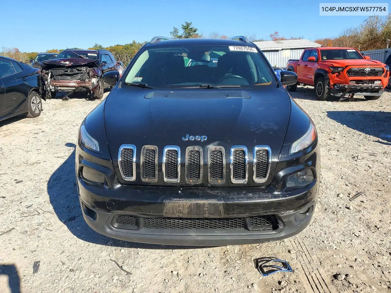 2015 JEEP CHEROKEE VIN 1C4PJMCSXFW577754 — фото 5