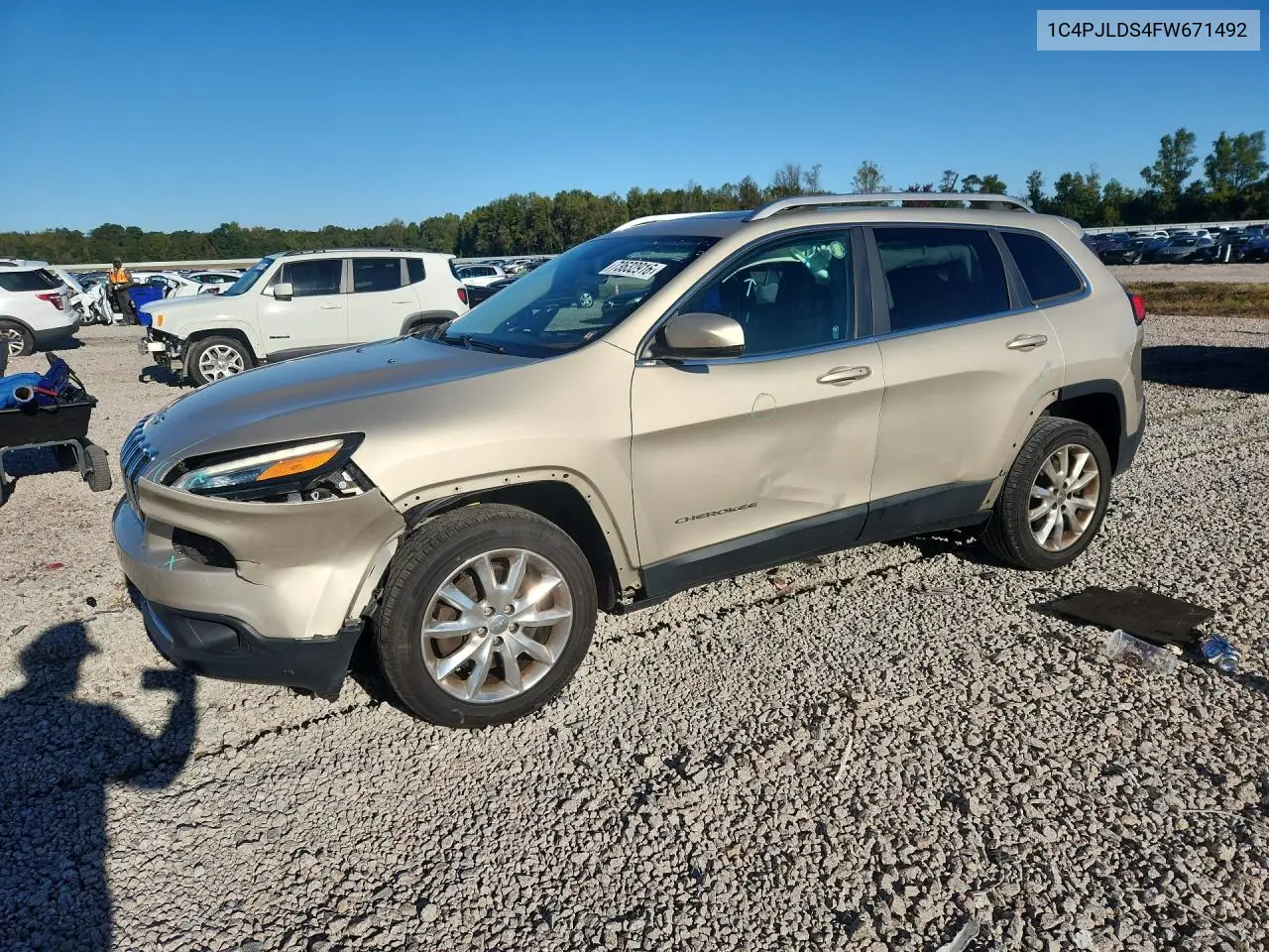 JEEP CHEROKEE 2015, VIN 1C4PJLDS4FW671492