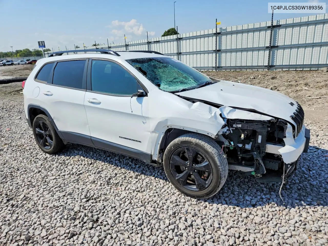 2016 JEEP CHEROKEE VIN 1C4PJLCS3GW189356 — фото 4