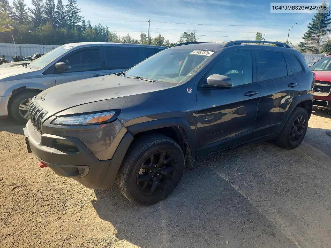 JEEP CHEROKEE 2016, VIN 1C4PJMBS2GW249795