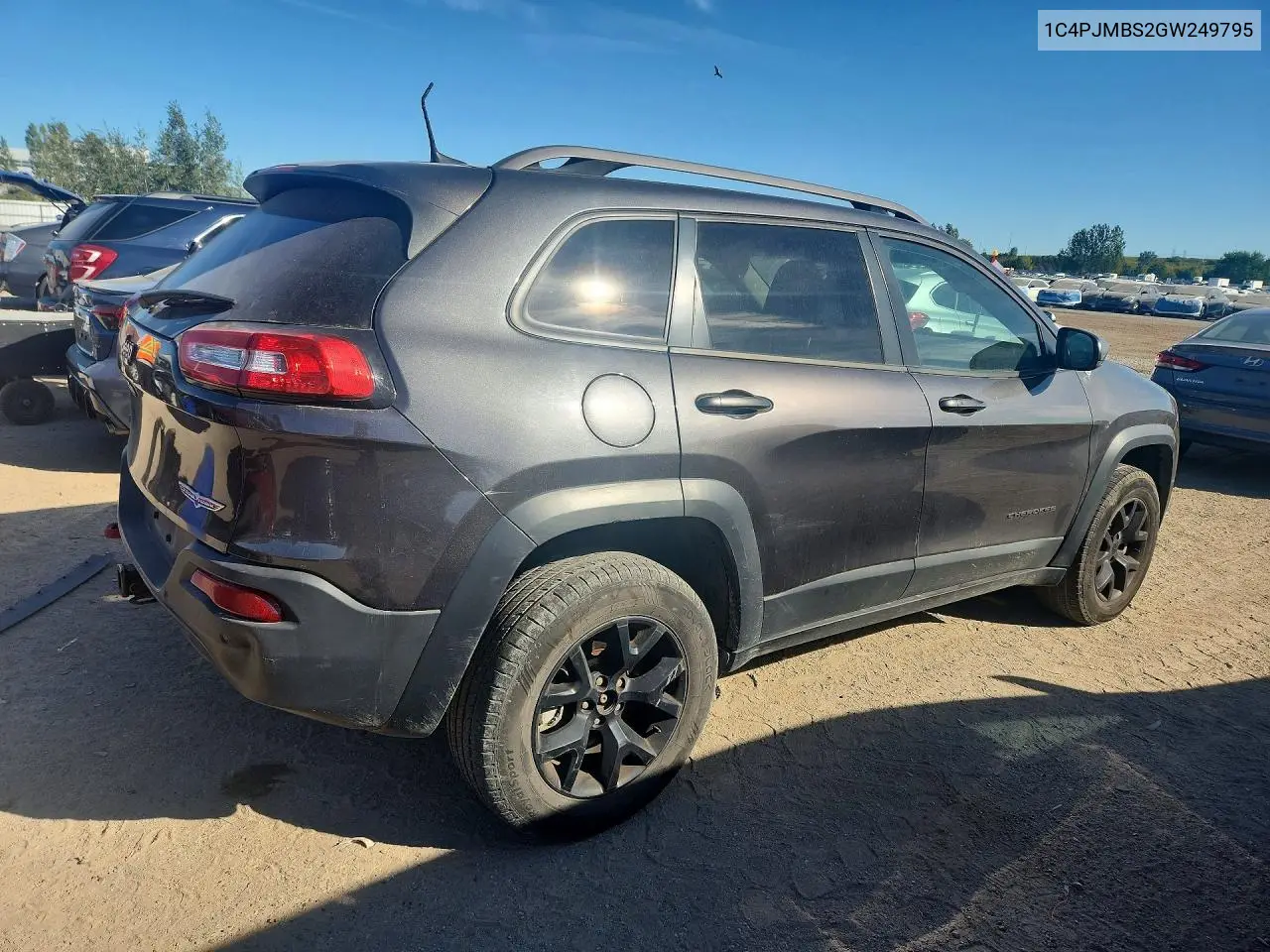 2016 JEEP CHEROKEE VIN 1C4PJMBS2GW249795 — фото 3