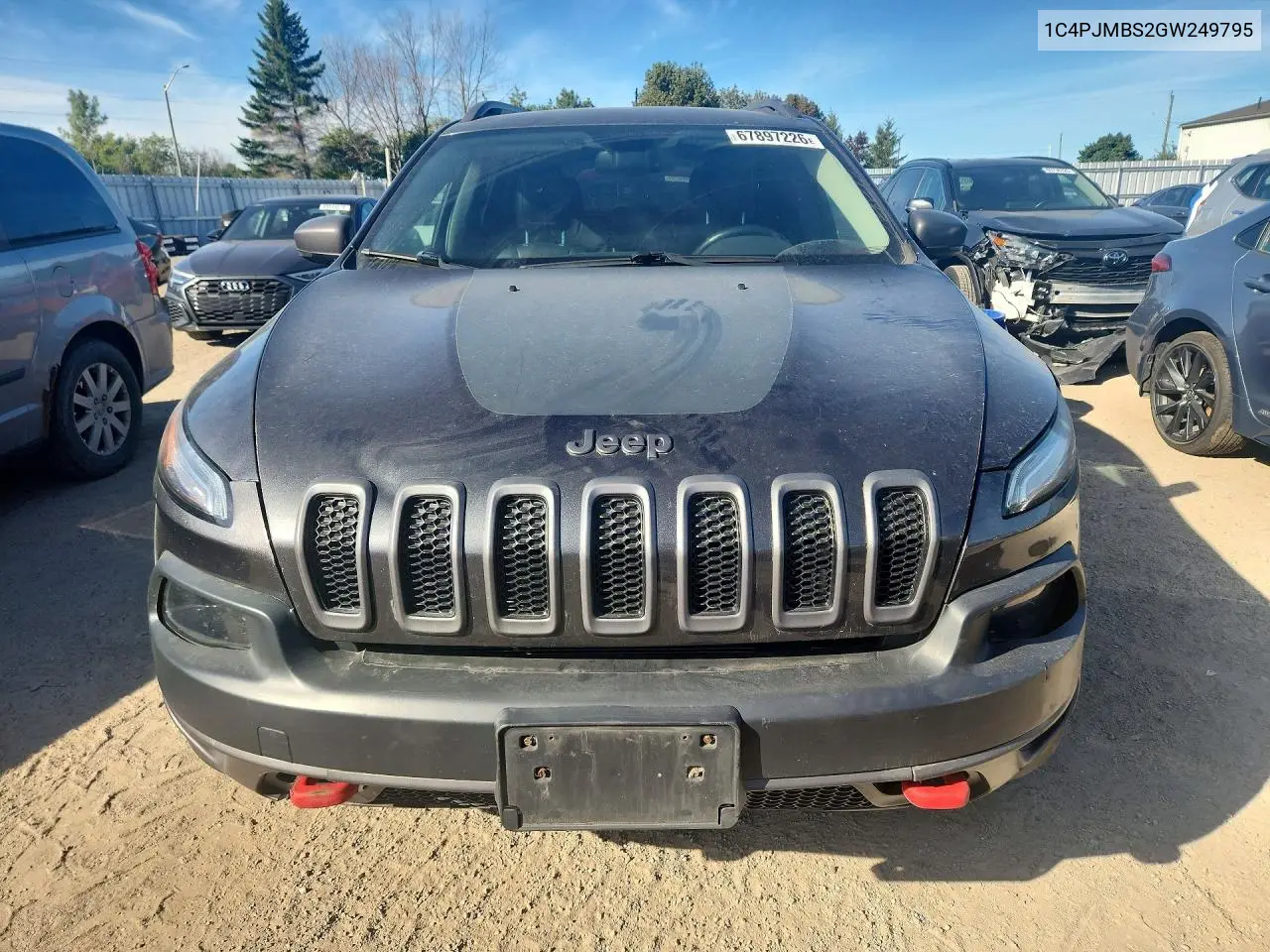 2016 JEEP CHEROKEE VIN 1C4PJMBS2GW249795 — фото 5