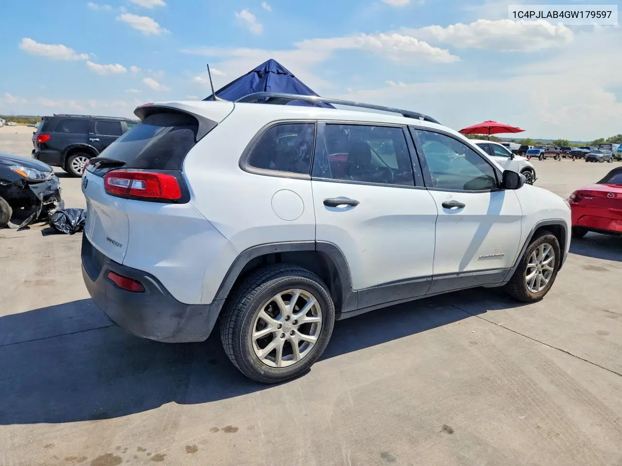 2016 JEEP CHEROKEE VIN 1C4PJLAB4GW179597 — фото 3