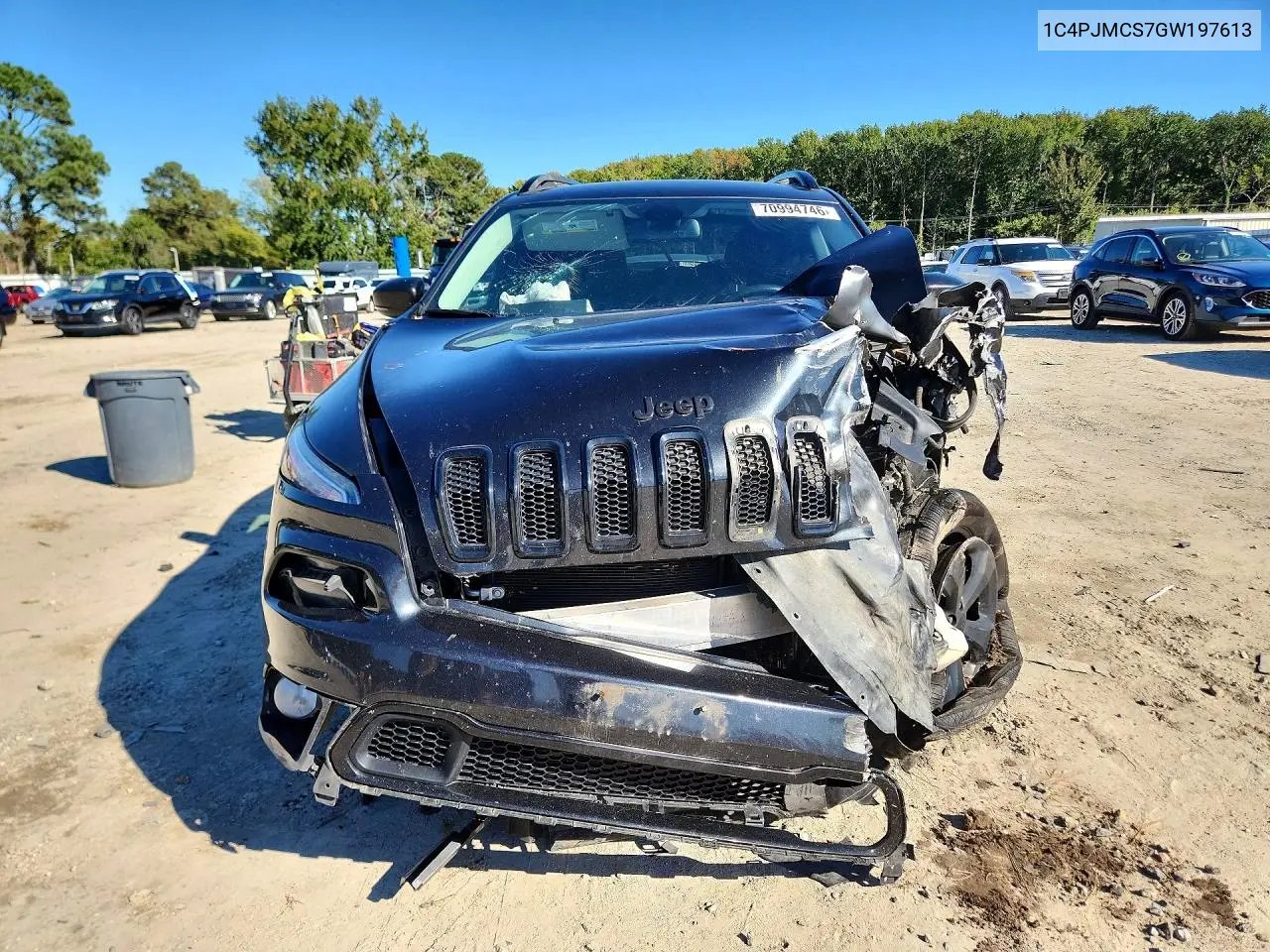 2016 JEEP CHEROKEE VIN 1C4PJMCS7GW197613 — фото 5