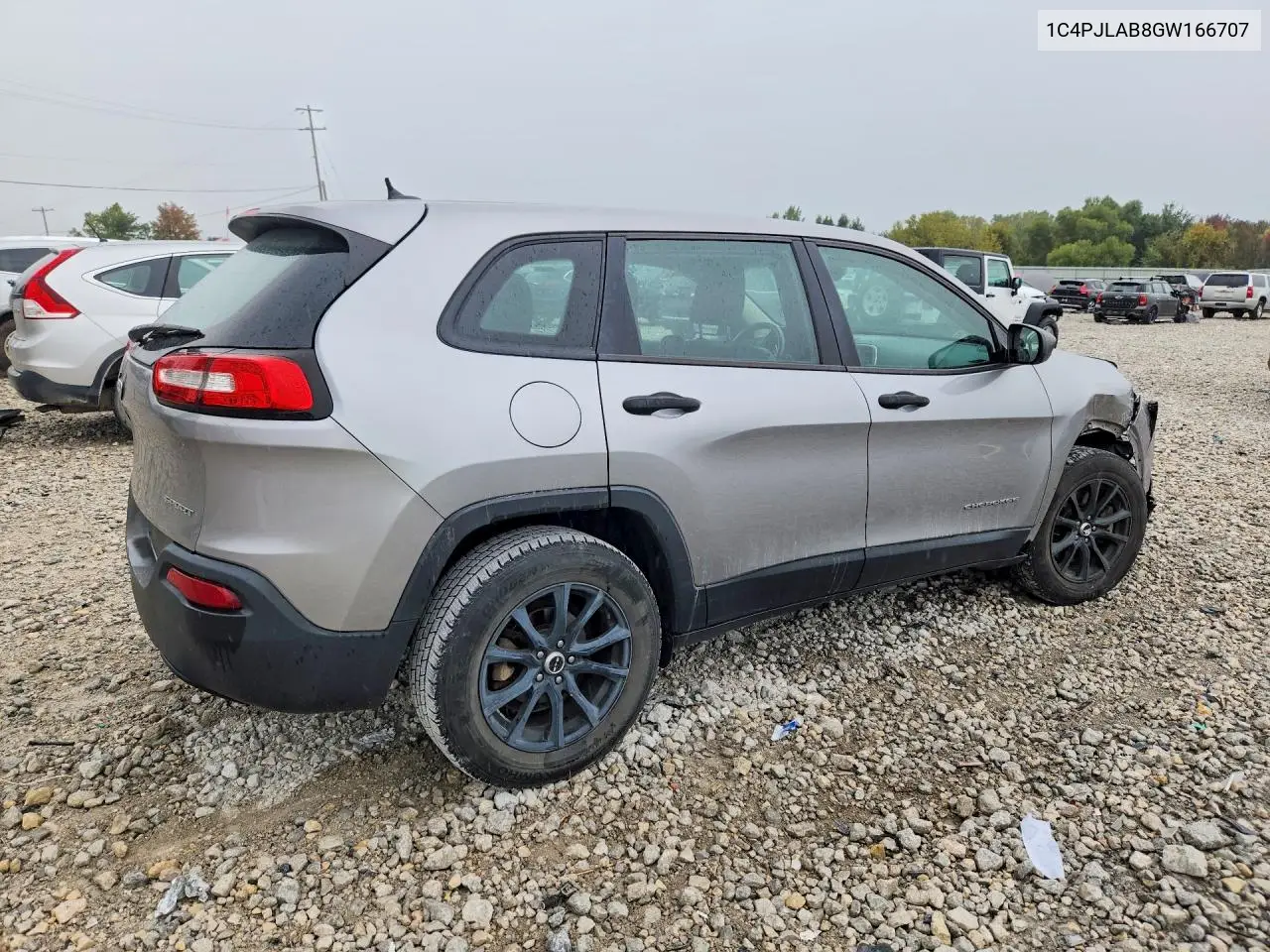 2016 JEEP CHEROKEE VIN 1C4PJLAB8GW166707 — фото 3