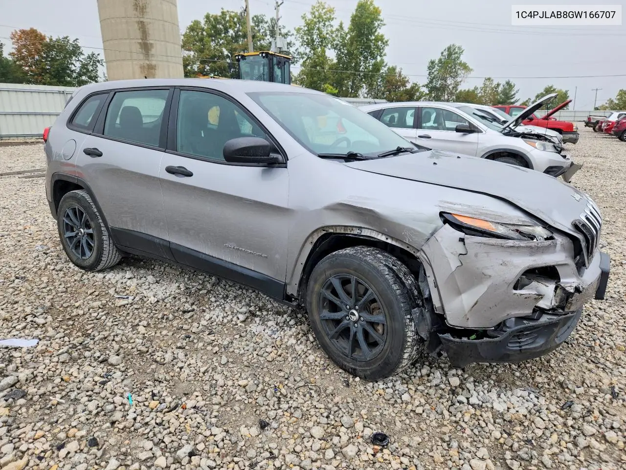 2016 JEEP CHEROKEE VIN 1C4PJLAB8GW166707 — фото 4