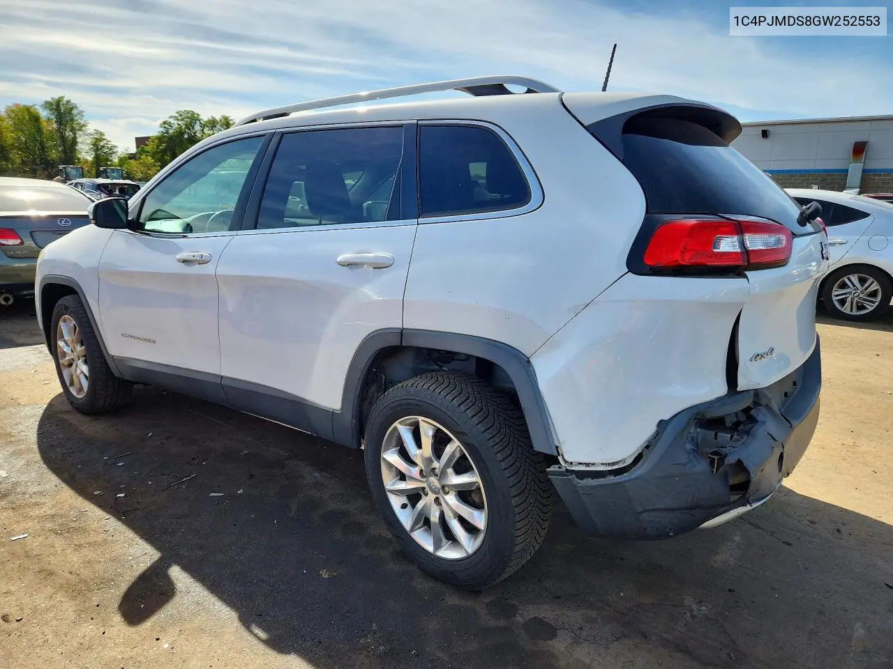 2016 JEEP CHEROKEE VIN 1C4PJMDS8GW252553 — фото 2