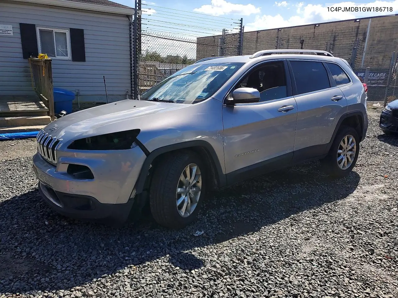 JEEP CHEROKEE 2016, VIN 1C4PJMDB1GW186718
