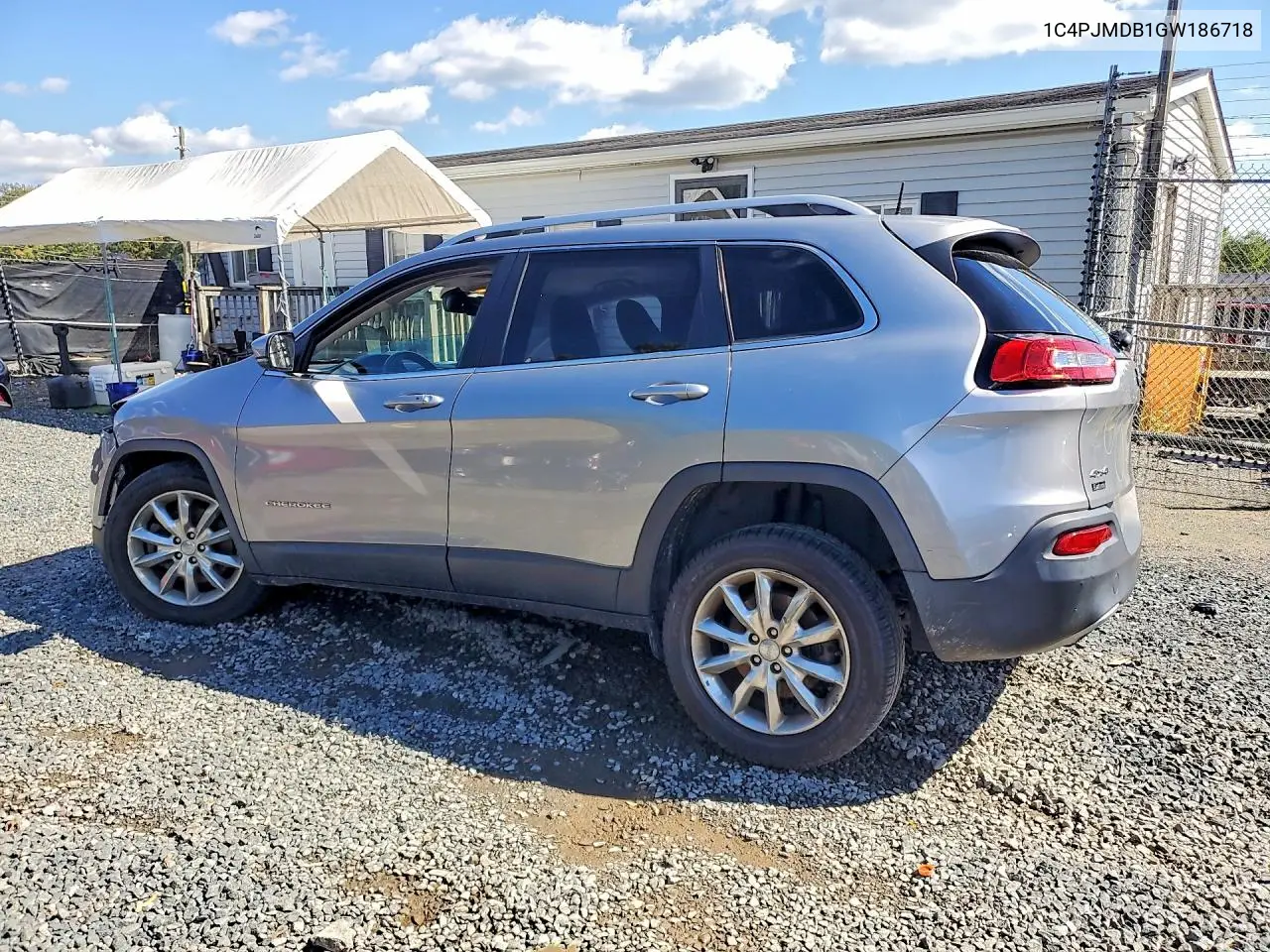 2016 JEEP CHEROKEE VIN 1C4PJMDB1GW186718 — фото 2